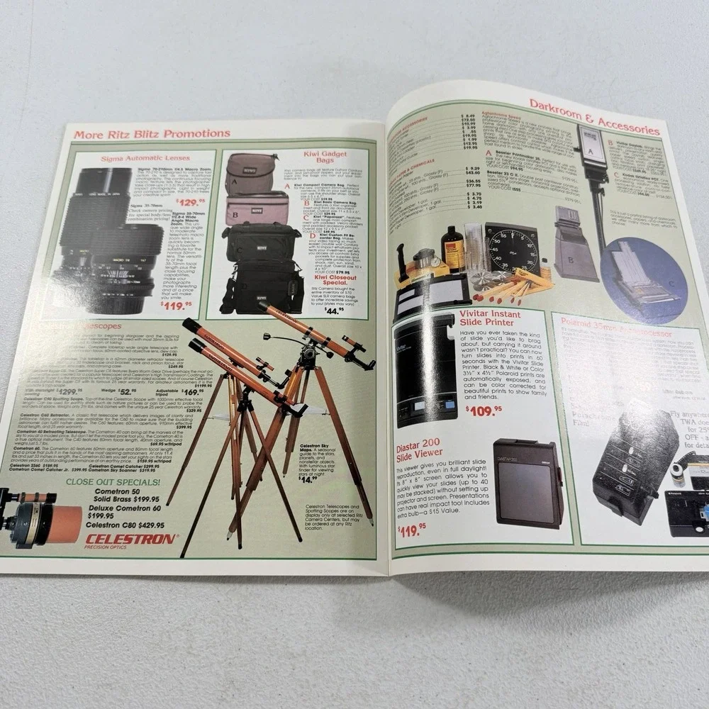 Vintage Ritz Blitz 1984 Holiday Edition Camera Catalog Nikon Canon Minolta